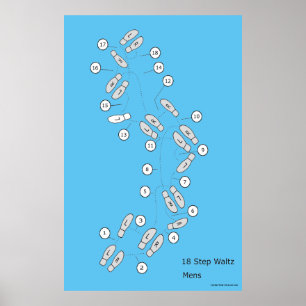 Basic Waltz 18 Steps Mens Poster