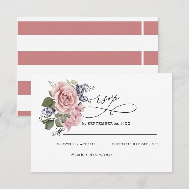 Basic Wedding RSVP Card (Front/Back)