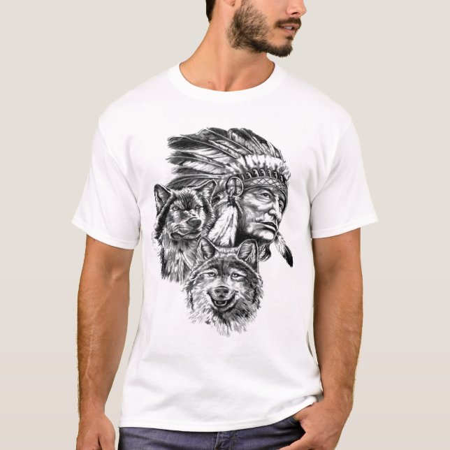 Basic, White, Indian Designer, and Animal T-Shirt (Front)