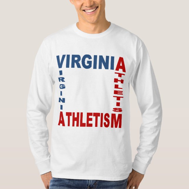 Basic white T-shirt VIRGINIA ATHLETISM (Front)
