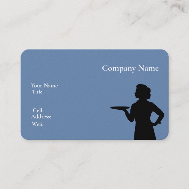 Basic white Template Business Card server (Front)