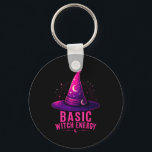 Basic witch energy halloween graphic design funny keychain<br><div class="desc">Basic witch energy halloween graphic design funny cute</div>