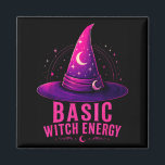 Basic witch energy halloween graphic design funny magnet<br><div class="desc">Basic witch energy halloween graphic design funny cute  - Square Magnet .A balanced and modern design concept. This product maintains a clear modern look. This product showcases a clean visual identity. A refined and understated design approach.</div>