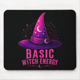 Basic witch energy halloween graphic design funny mouse pad