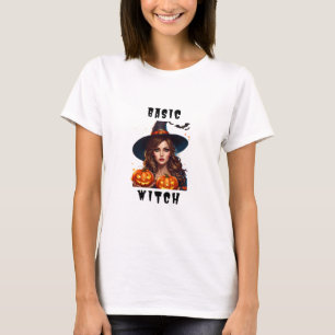 Basic Witch Halloween Spooky Funny T-Shirt