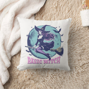 Basic Witch Halloween Throw Pillow