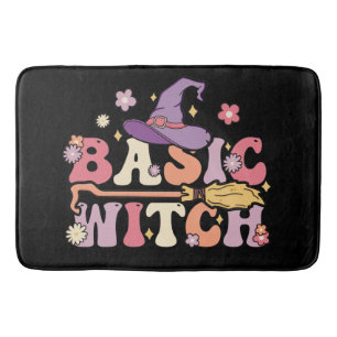 Basic Witch Halloween Witch Groovy Halloween Bath Mat