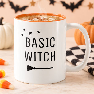Basic Witch Modern Halloween Two-Tone Coffee Mug