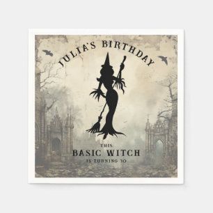 Basic Witch Modern Women Halloween Napkin