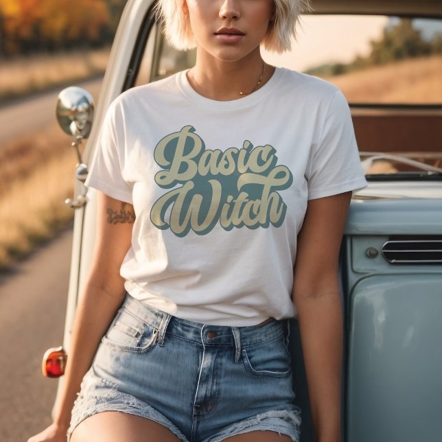 Basic Witch Retro Style Custom Halloween Fall T-Shirt (Creator Uploaded)