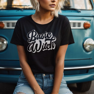 Basic Witch Retro Style Customizable T-Shirt