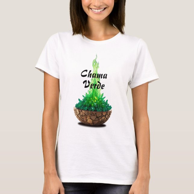 Basic Women's Shirt Flames Sagrada-5 (Front)