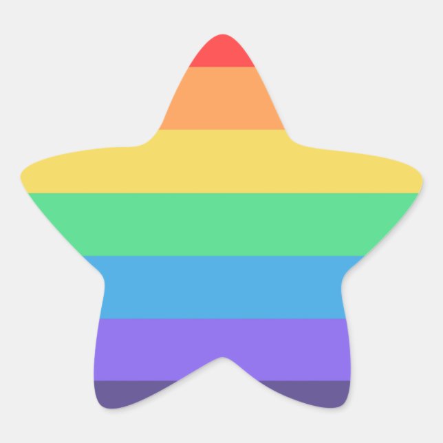 Basically Rainbow  Star Sticker (Front)