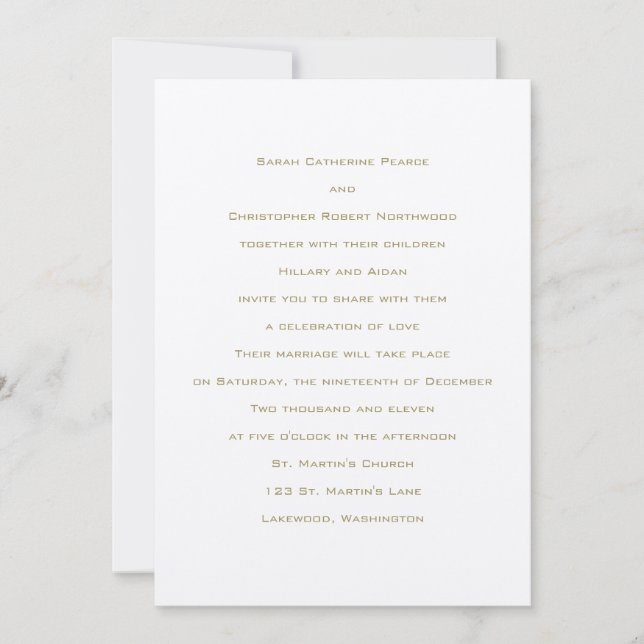 Basics :: Herb :: Wedding Invitation (Front)
