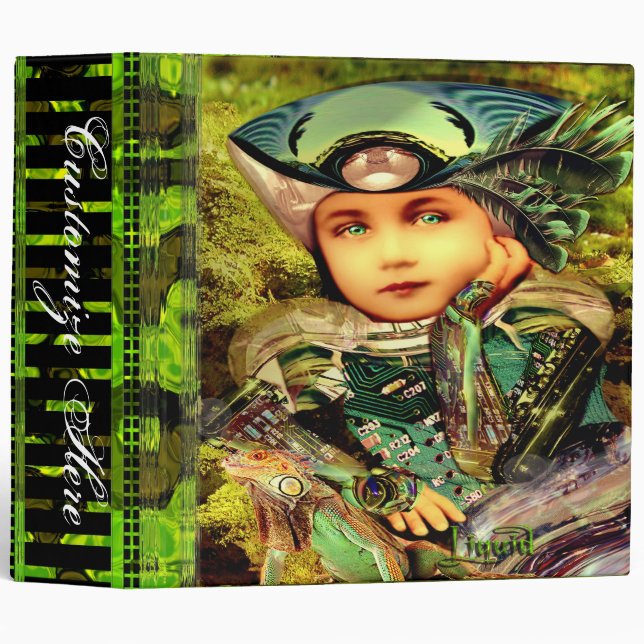 Basil Cyborg Robot Customizable Binder (Front/Spine)