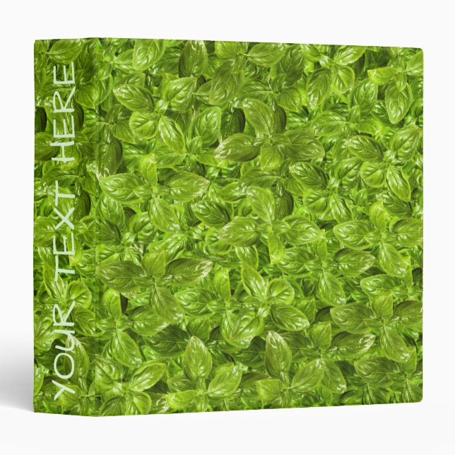 Basil Leaves Pattern Binder (Front/Spine)