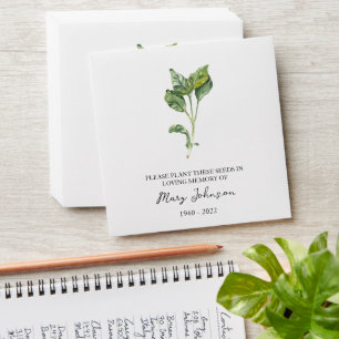 Basil Memorial Funeral Seed Envelope