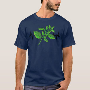 Basil Plant Heartbeat T-Shirt