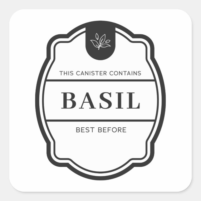 Basil Spice jar Labels (Front)