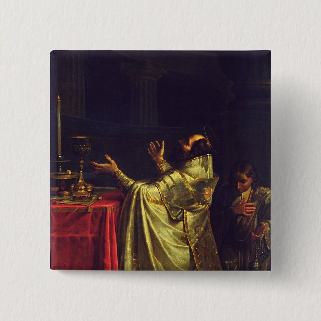 Basil the Great, 1811-12 2 Inch Square Button (Front)