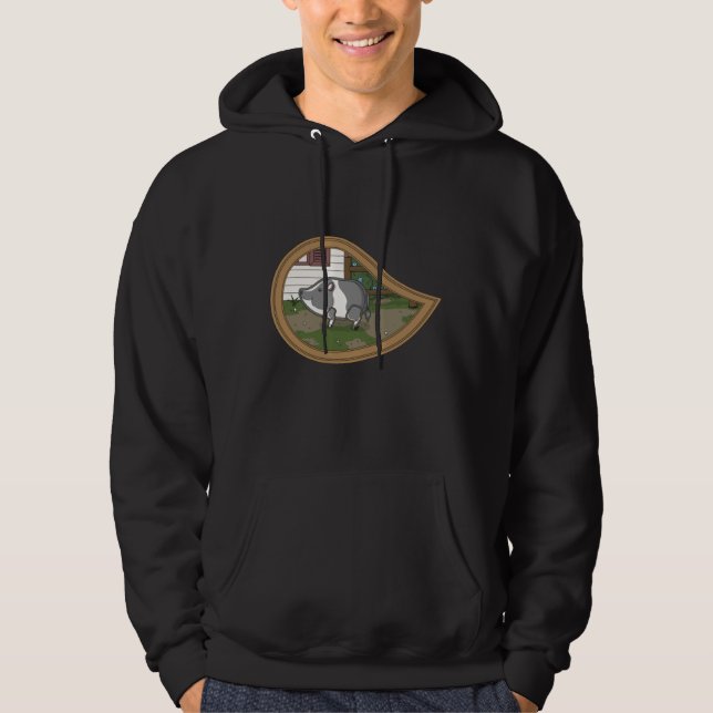 Basil the Pig Men's Dark Shirt (Front)