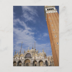 Basilica and Bell Tower St Mark's Square Venice Postcard