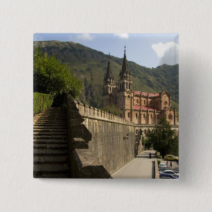 Basilica de Covadonga, northwestern Spain. 2 Inch Square Button