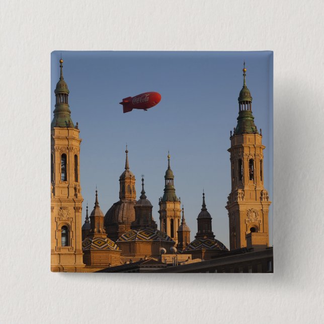 Basilica de Nuestra Senora de Pilar 2 Inch Square Button (Front)