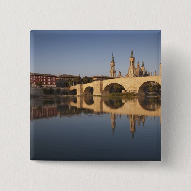 Basilica de Nuestra Senora de Pilar 2 Inch Square Button (Front)