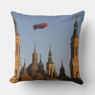 Basilica de Nuestra Senora de Pilar, sunset Throw Pillow