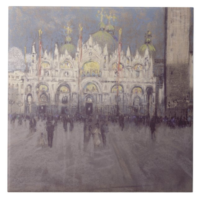 Basilica Of Saint Mark Byzantine Architecture Art Tile (Front)