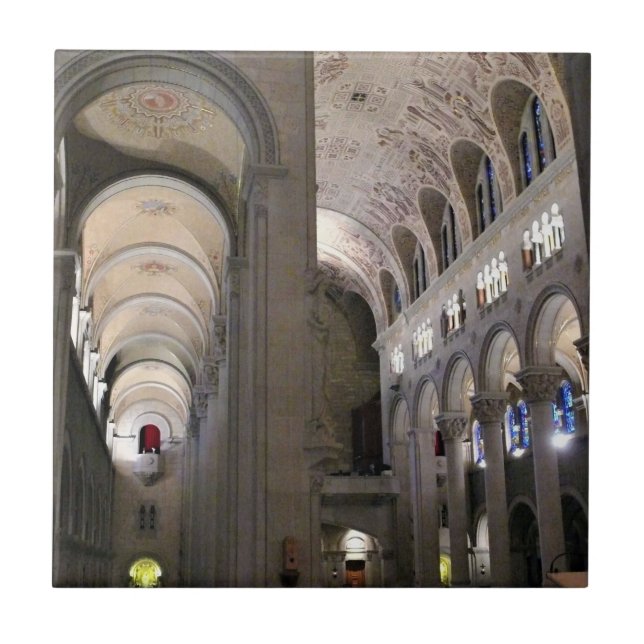 Basilica of Sainte Anne de Beaupre, Quebec, Canada Tile (Front)