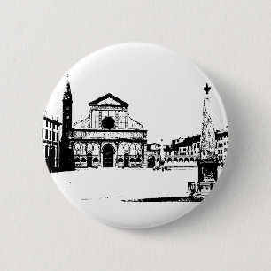 Basilica of Santa Maria Novella in Florence, Italy 2 Inch Round Button