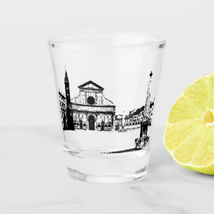 Basilica of Santa Maria Novella in Florence, Italy Shot Glass