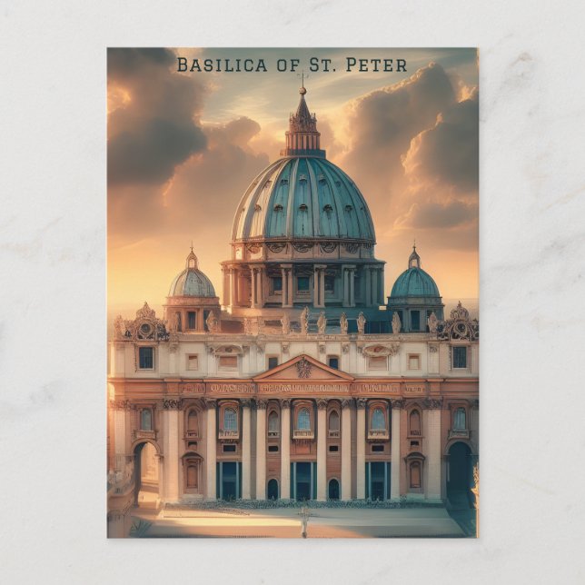 Basilica of St. Peter Italy Europe Travel Postcard (Front)