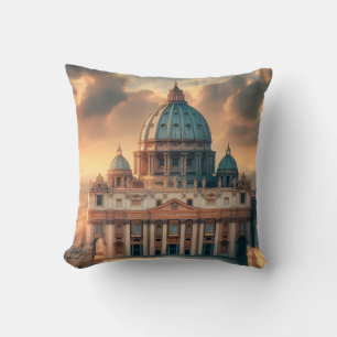 Basilica of St. Peter Italy Europe Travel Throw Pillow