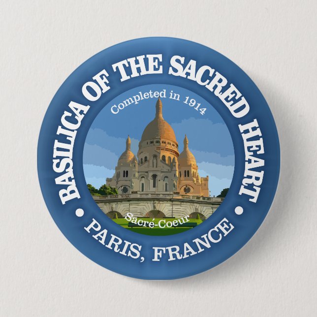 Basilica of the Sacred Heart 3 Inch Round Button (Front)