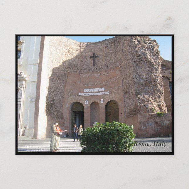 Basilica Rome, Italy Postcard (Front)