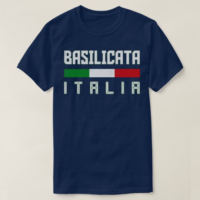 Basilicata Italia Italy Typography Design T-Shirt (Design Front)