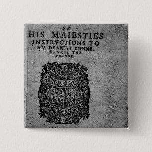 Basilicon Doron, 1603 2 Inch Square Button