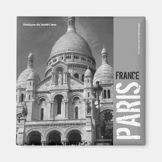 Basilique du Sacré-Coeur Paris France Magnet Carré