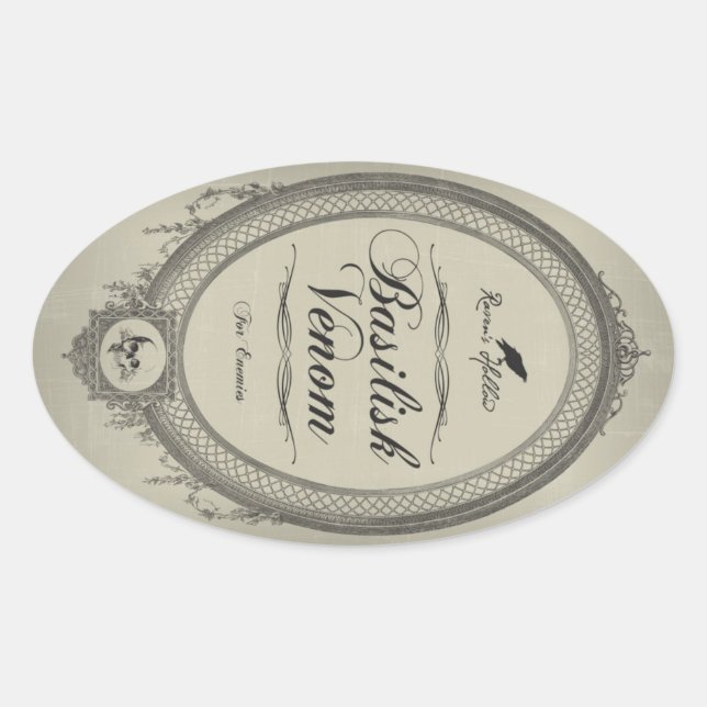 Basilisk Venom Halloween Jar Sticker Étiquette (Devant)