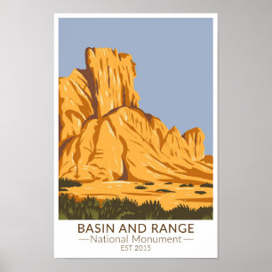 Basin and Range National Monument Nevada Vintage Poster