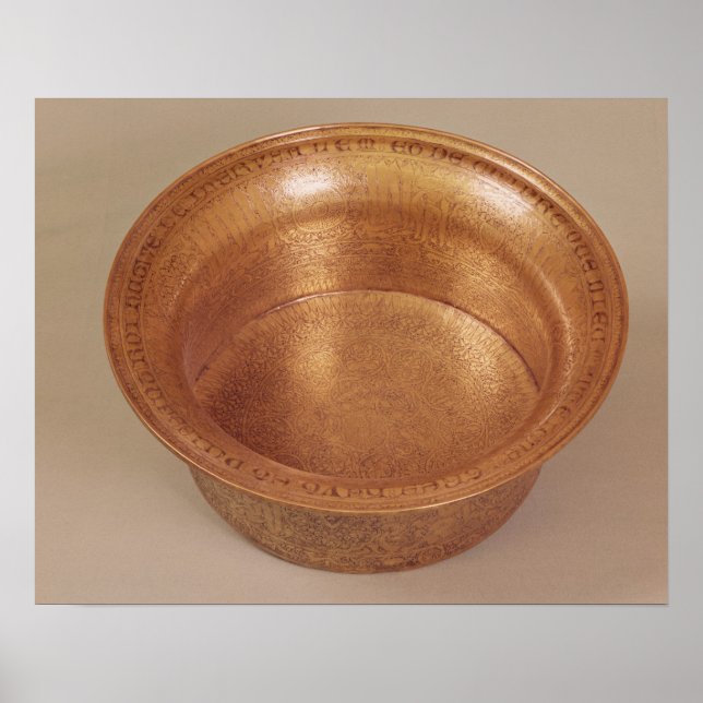 Basin decorated with geometric patterns poster (Front)