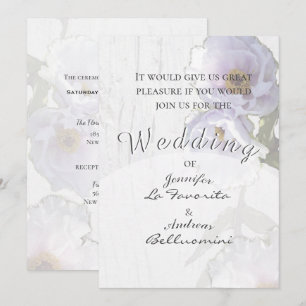 Basique de l'arbre Faire-part de mariage blanc