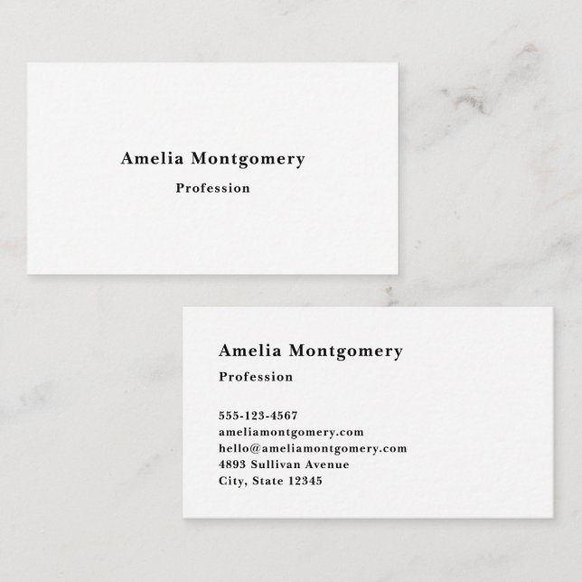 Baskerville Font Template for Business Card (Front/Back)