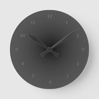 Baskerville Old Face Minimalist Smokey black chill Round Clock