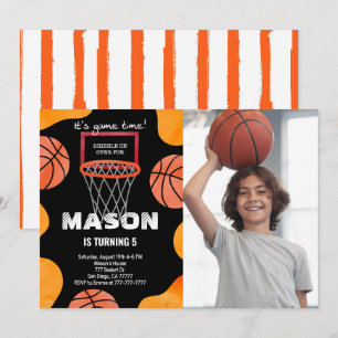 basket Anniversaire Photo Invitation