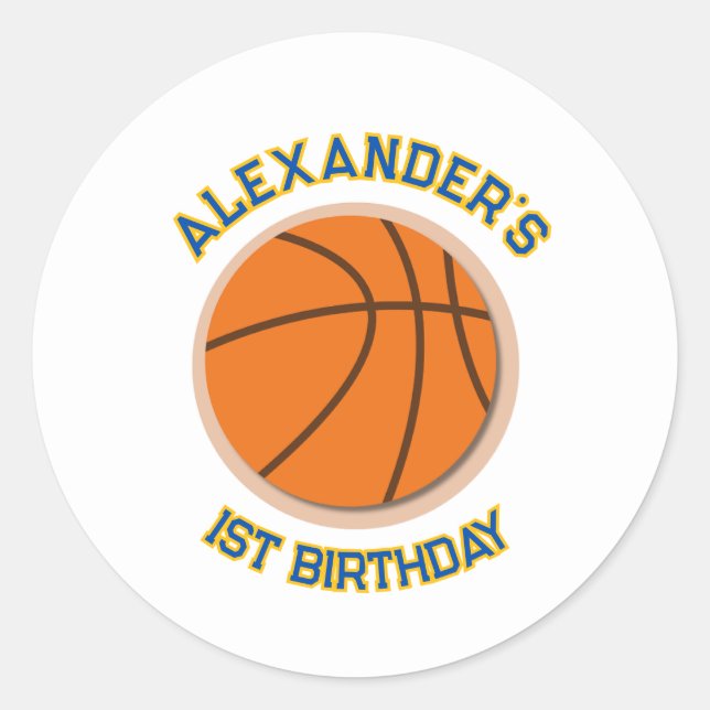 Basket-ball Anniversaire Bash Sticker (Devant)