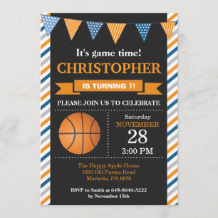 Basket-ball Anniversaire Invitation 1er Anniversai